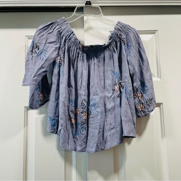 ASTR the Label Lavender Floral Off The Shoulder Top Size S - Picture 2 of 11